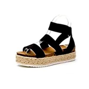 Black strappy sandals